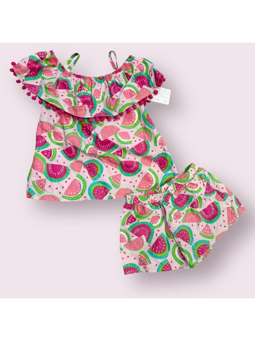 Tommy Bahama Watermelon Dress and Shorts Outfit Set Size XS Girls Pink